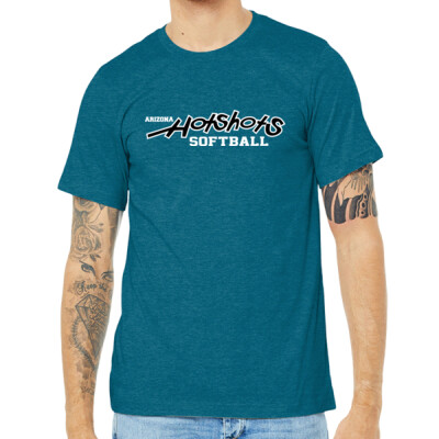 Adult Teal Bella Canvas Shirt - Arizona Hotshots Softball  Thumbnail